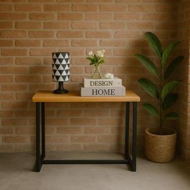 Imagem de Aparador Mesa De Madeira Buffet Para Sala de Estar Salão Beleza Cosmet