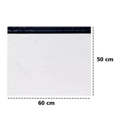 Imagem de 100 Envelope Saco Plástico 50 x 60 Segurança Envio Correios Sedex Bran