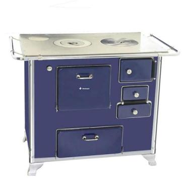 Imagem de Fogão a Lenha Tradicional 02 Venâncio Gabinete Azul FL2GCX