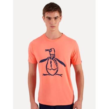 Imagem de Camiseta Original Penguin Masculina Big Mascot Logo Laranja Coral, L/G