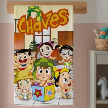 Imagem de Toalha Banho Desenho Infantil Estampa Menino Chaves Cute Barriu Qualid