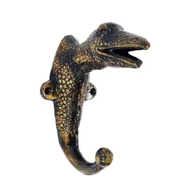 Imagem de ZAHANAARA Gancho de parede Dianasore – Gancho de metal antigo para suporte de parede – Gancho de parede decorativo resistente para chaves, toalhas, casacos, bolsas – Rack de estilo vintage para