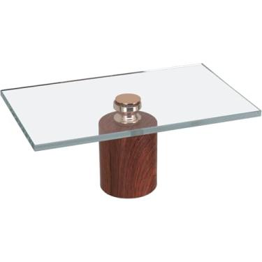 Imagem de PRATO PARA DOCES COM PÉ VIDRO 11x15x27cm TRANSPARENTE