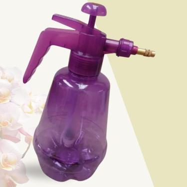 Imagem de Pulverizador Multiuso Borrifador de Pressão 1,6 Litros Bico Ajustável Gatilho Anatômico Trava Jardinagem Limpeza Plantas Roxo