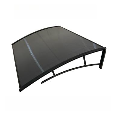 Imagem de Toldo Policarbonato 100 a 200x70cm Alta Resistência, Proteção UV e Suportes em ABS Reforçado (100x70,Preto Fumê)