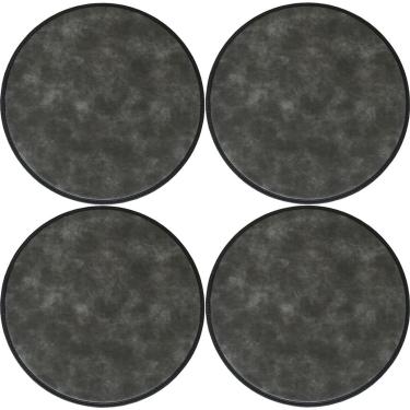 Imagem de Almofada De Cadeira De Couro Redonda Almofadas De Banco Impermeáveis 2/4 Pacotes Almofada De Assento Antiderrapante Almofadas De Cadeira De Cozinha De Jantar, Dark Gray, 40cm*4packs