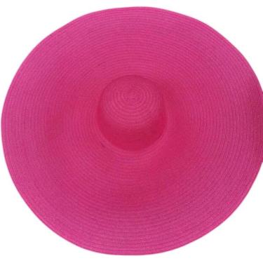 Imagem de Boné De Praia Verão 25 M Big Brim Oversize Dobrável Chapéus De Praia Para Mulheres Chapéu De Palha Dobrável Sun Protectio Party Travel, Light Yellow, A