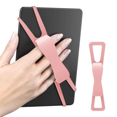 Imagem de Suporte ergonômico de silicone para mãos para Kindle e Teblets – Leitura manual, minimiza quedas e fadiga para Kindle Paperwhite/Kobo/Oasis/E-Book/Phone(rosa)