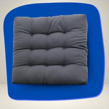Imagem de Almofada para Cadeira Assento Poltrona 60x60cm Decorativa(CINZA CHUMBO)
