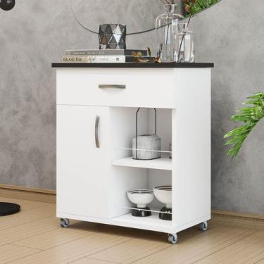 Imagem de Armário Balcão de Cozinha Tampo para Microondas e Gaveta Multiuso Lanç