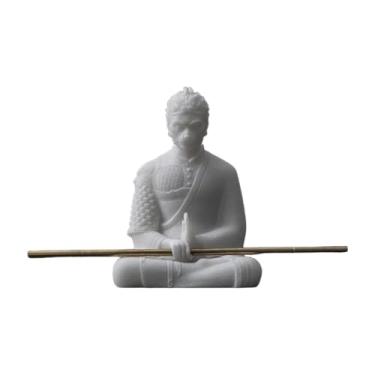 Imagem de Ioensy Estátua do Rei Macaco, estatueta colecionável, presente de aniversário, ornamento, escultura de Sun Wukong para decoração de aquário, jardim e, Branco