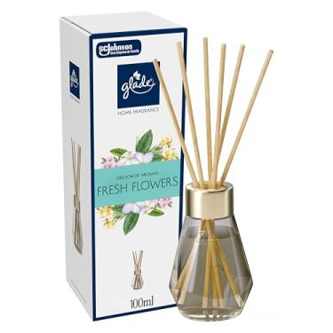 Imagem de Glade Aromatizador de Ambiente, Difusor Aroma Fresh Flowers Sal Marinho e Flores Tropicais, 100ml e 6 Varetas