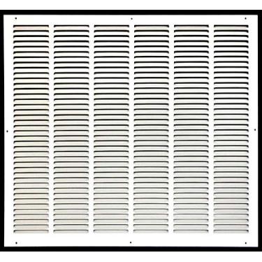 Imagem de Grelha de retorno de ar de 76,2 x 76,2 cm - Parede lateral e teto - Difusor de cobertura de duto de ventilação HVAC - Branco [Dimensões externas: 80 cm L X 80 cm A]
