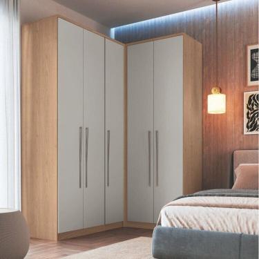 Imagem de Guarda-roupa Modulado 3 Peças Elegance Angelin/Níquel