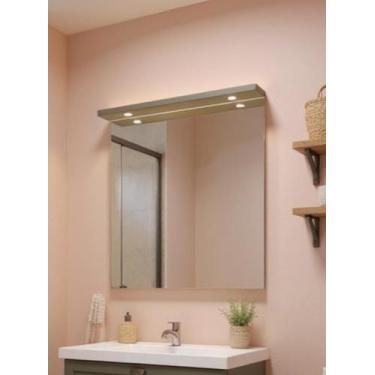 Imagem de Espelho para Banheiro Com Led 80cm Mdf Verde - On Móveis