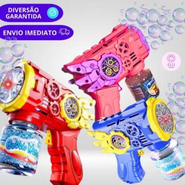 Imagem de Brinquedo Maquina Automática Lança Bolha De Sabão Colorido Infantil - 