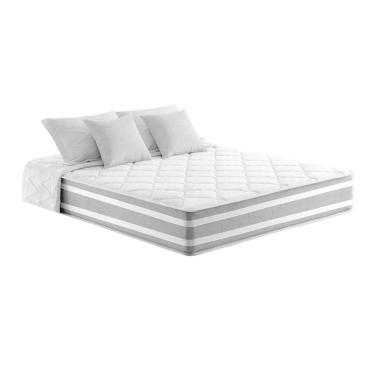 Imagem de Colchão Casal Molas  Duo Sono Double Face Euro Pillow Gray (138x188x30) - D Angelis Anjos