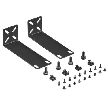 Imagem de Kit de montagem em rack para interruptores de 22 cm, orelhas de rack ajustáveis para produtos Netgear, Cisco, D-Link, TRENDnet e HP, suporte de 22 cm de largura a 48 cm, distância do furo ajustável de