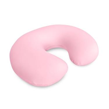 Imagem de Almofada de Amamentação Ergonômica com Capa Removível e Lavável – Conforto para Mamãe e Bebê (Rosa Bebê)