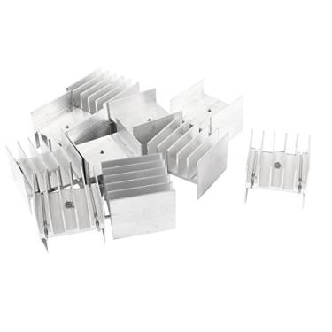 Imagem de Uxcell 10 peças de dissipador de calor de alumínio de 30 mm x 30 mm x 25 mm para mosquete IC
