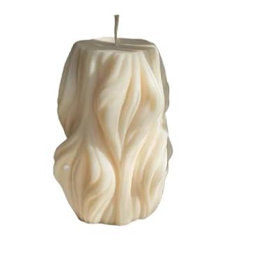 Imagem de Vela Aromática Decorativa Estruturada Torcida Cera de Coco Perfumada Vegetal(Bambu)