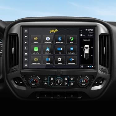 Imagem de Stinger HORIZON12 32.5 cm Chevy Silverado/GMC Sierra (2014-18) Rádio HD estéreo IP65 Touchscreen, certificado sem fio Apple CarPlay/Android Auto, Bluetooth, HDMI, 4 câmeras/3 entradas USB, recursos