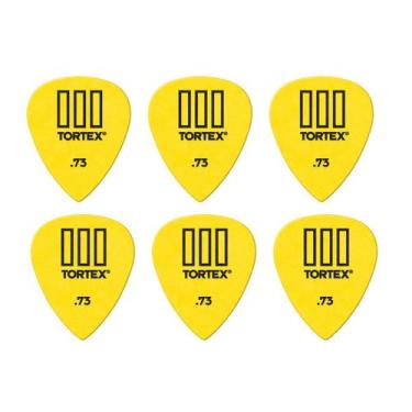 Imagem de Kit 06 Palhetas Dunlop Tortex III 462R Amarela