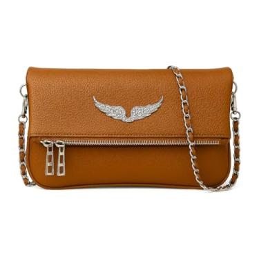 Imagem de ALWY Bolsa Feminina Transversal Passeio Fashion Espaçosa Moderna (Caramelo)