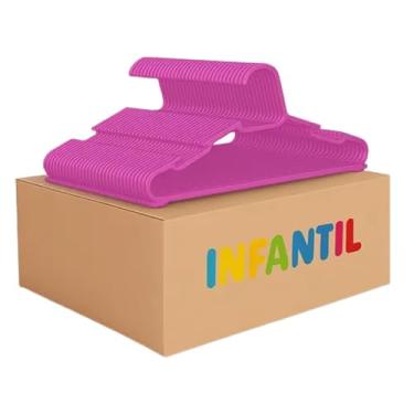 Imagem de Kit 40 Cabide Infantil de Acrílico Premium - Resistente, Elegante e Ideal para Roupas de 0 a 10 Anos (Transparente)