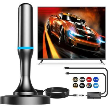 Imagem de Antena de TV DTB TECH 2025 Digital HD interna com amplificador 4K