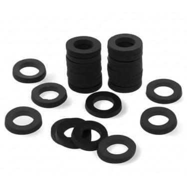 Imagem de 20 peças de juntas de arruela de borracha - Junta de mangueira de jardim de 1,27 cm - Arruelas de mangueira de chuveiro - Vedações de arruela de vedação de borracha - Arruelas planas Arruelas de