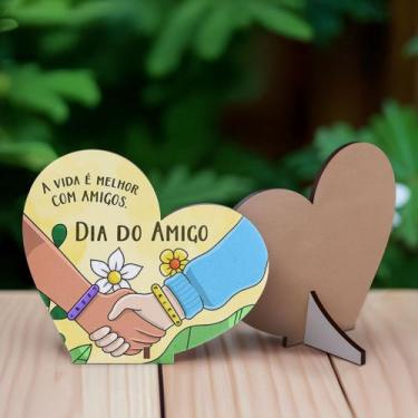 Imagem de Lembrancinha MDF Dia do Amigo  Kit com 50 unidades - Deliquadros, Feli