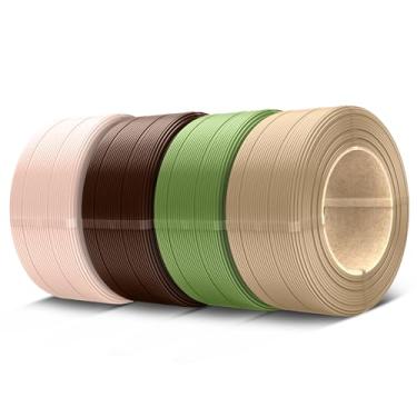 Imagem de SUNLU Refil de filamento PETG 1,75 mm, refil de filamento de impressora 3D PETG, adequado para filamento de laboratório de bambu e carretéis SUNLU reutilizáveis, 0,5 kg por carretel, pacote com 4, 4