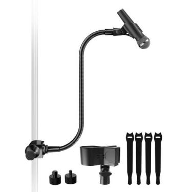Imagem de Suporte de microfone Gooseneck Etour de 19 polegadas com 2 suportes de