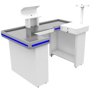 Imagem de Checkout Caixa de Supermercado 1,50m Em U Bilateral Kit Automação Flex Amapá