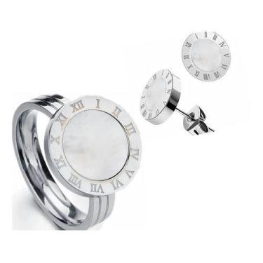 Imagem de  Conjunto par de brincos  e anel solitário titânio  - Judith Joias, 17