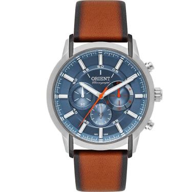 Imagem de Relógio ORIENT masculino cronógrafo prata azul MTSCC047 A1MX