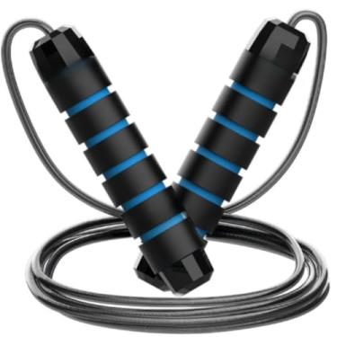 Imagem de Pula Corda corda de Pular Profissional Fitness e Emagrecimento Queima Calorias com Rolamento Suave(1 UNIDADE,AZUL)