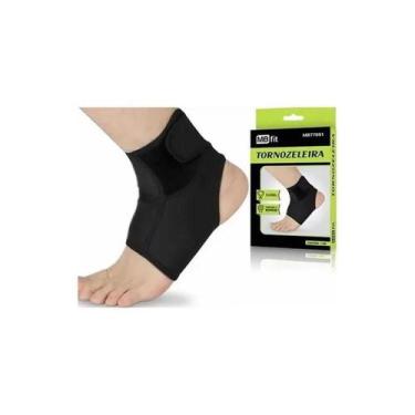 Imagem de Estabilizador Em Neoprene De Tornozelo Bilateral Preto - Mbfit