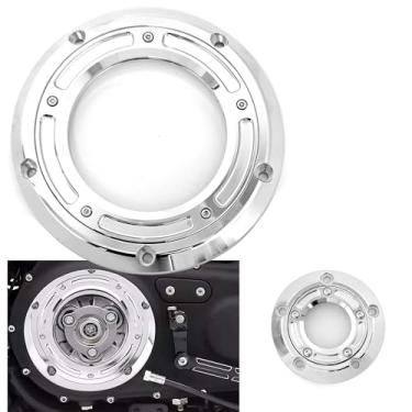 Imagem de Cyreedom Capa transparente para motocicleta Derby Temporizador para Harley Big Twin Cam Touring Electra Glide Road King Dyna Softail Heritage Fatboy 1999-2013 (Chrome)