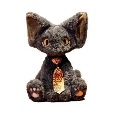Imagem de Boneco De Pelúcia Devon Gato Kawaii Para Halloween, Almofada Lanternin