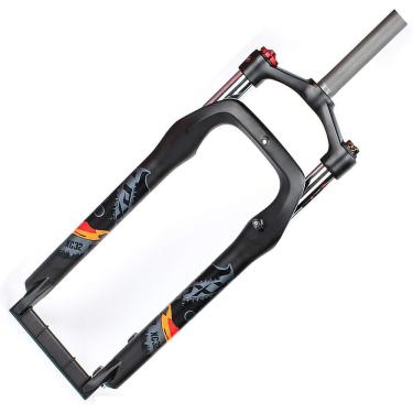 Imagem de Garfo de bicicleta gordo garfo de suspensão, garfo de bicicleta de 135 mm bicicleta amortecedor de ar garfo de suspensão neve MTB Moutain 20/26,5 polegadas, D, 26 INCH