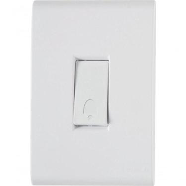 Imagem de Conjunto 4x2 1 Pulsador Campainha Tramontina Liz 10 A 250 V Branco