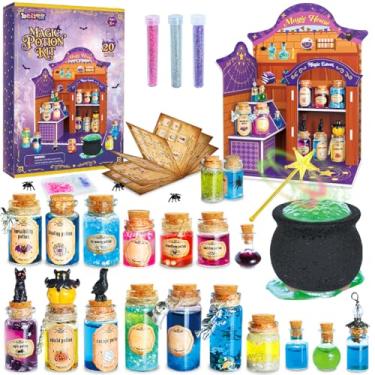 Imagem de BEIREG Magic Potion Kits for Kids, Potion Making Kit with 20 Magic Mixed Potion Bottles & Witches Cauldron, Mystery House Craft for Christmas Halloween Crafts Gifts for Kids Girls 6 7 8 9 10+