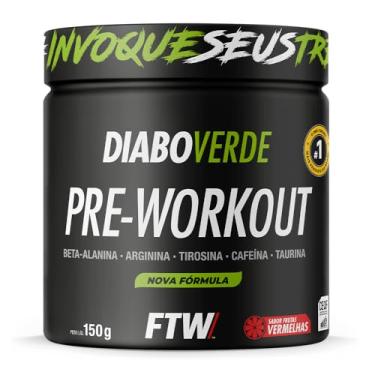 Imagem de FTW Pré-Treino Diabo Verde em Pó com Cafeína, Aminoácidos Beta‑Alanina e Arginina para Treinos e Atividades Físicas - Pote 150 g (Sabor: Frutas Vermelhas)