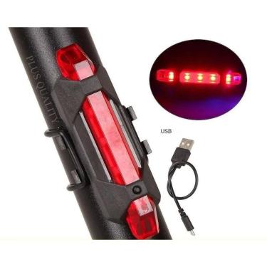 Imagem de 2X Lanterna Traseira Bike Sinalizador Bicicleta Luz De Led U