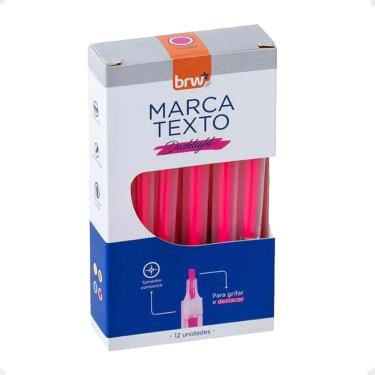 Imagem de Caneta Marca Texto Dashlight Brw Caixa Com 12 Un Cor Rosa