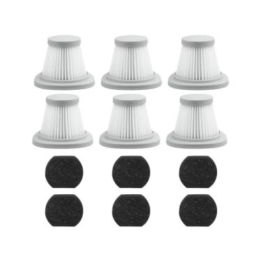 Imagem de Nispira Substituição de filtro HEPA compatível com aspirador portátil portátil Xiaomi Deerma DX118C DX128C, 6 unidades