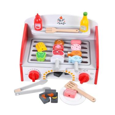 Imagem de YIJU Crianças churrasco grill brinquedo fingir jogar diversão fingir cozinhar playset brinquedo de churrasco para a idade 3 4 5 6 anos de idade crianças