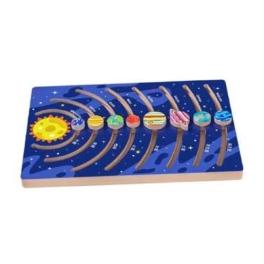 Imagem de Dynwave Placa do solar, planetas espaciais, quebra-cabeça, brinquedo educacional, atividades de aprendizagem, solar móvel 3D para pré-escola